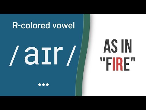 R-Colored Vowel Sound / aɪr / as in "fire" – American English Pronunciation
