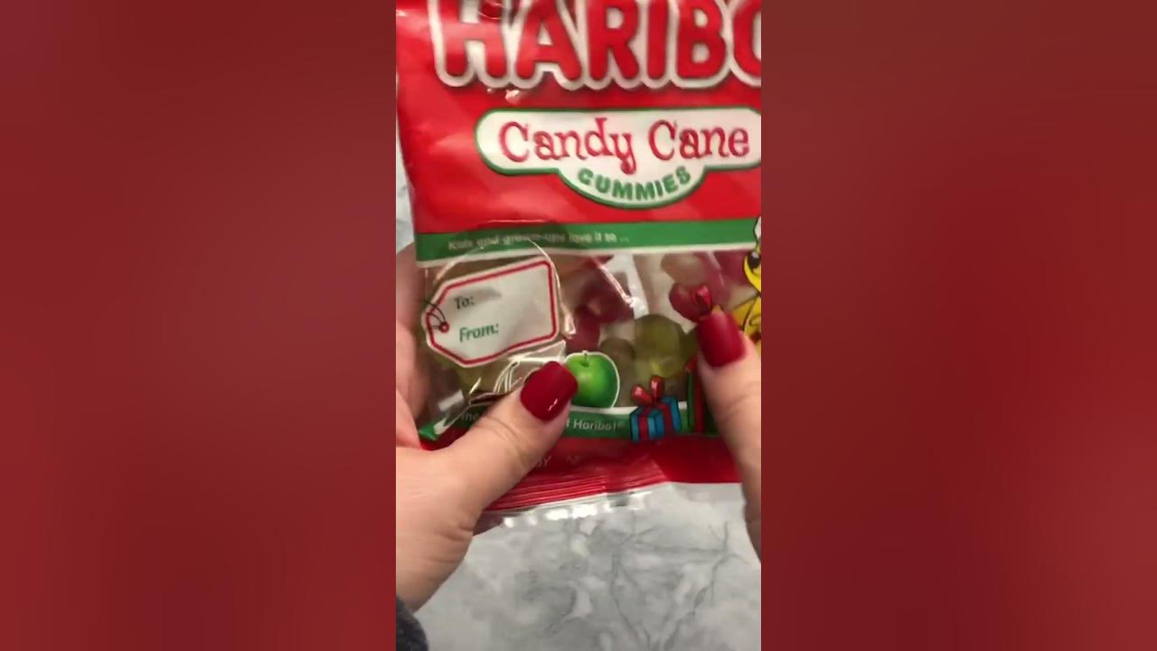 Haribo Candy Cane Gummies ️💚 shorts candy asmr candyasmr 