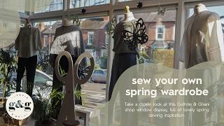 Spring Sewing Inspiration Shop Window Outfit Ideas Blouse Sewing Patterns & Ruby Vest
