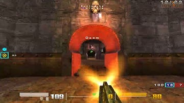 Quake 3 OSP: Doom Bot Nightmare level 100 frag chellenge on Q3DM6 map