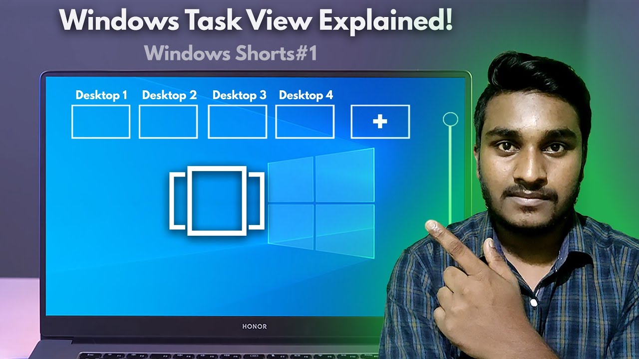 Task 10. Task view Windows. Функция task view. View all button.