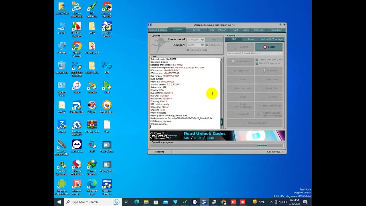Samsung Note 3  N900P Unlock Done Octoplus Samsung Tool