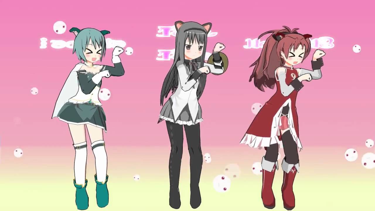 【魔法少女まどか☆マギカ】ほむほむ杏さやをただ愛でる動画【Nyan(ry】