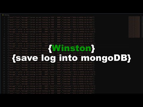 winston logger | Log into MongoDB | File | Console | nodejs tutorial