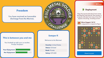HOW TO COMPLETE THE FULL METAL SOLDIER CHALLENGE | Survive 2 deployments | Bitlife