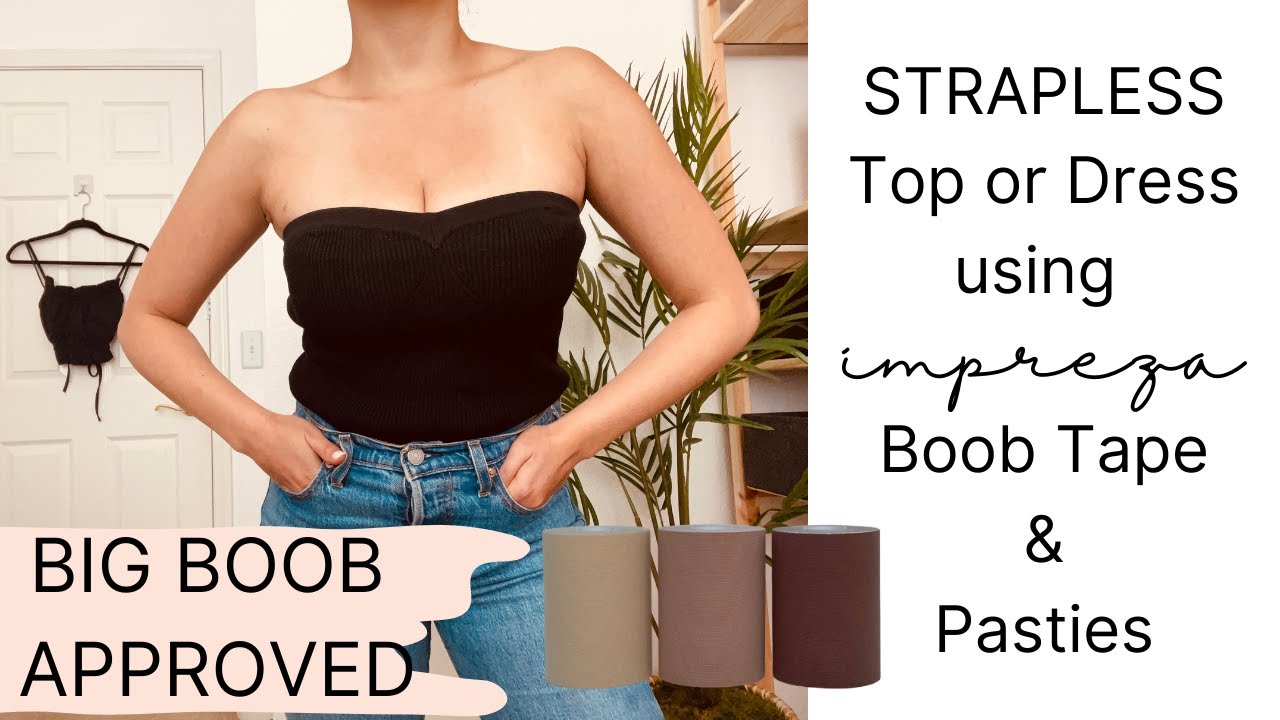 how to use boob tape for strapless dress