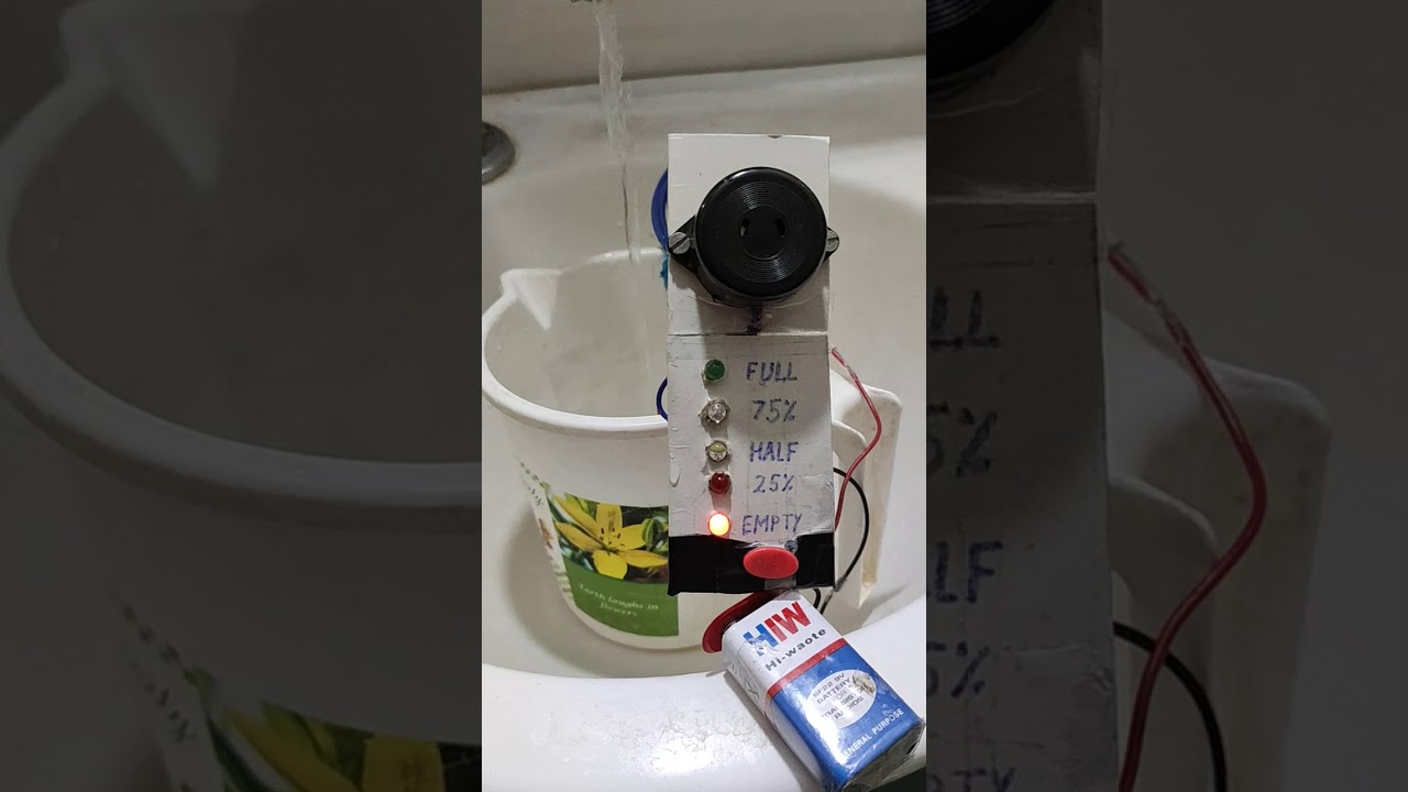 Simple WATER LEVEL INDICATOR (WITH BUZZER/ No IC Required) Easy