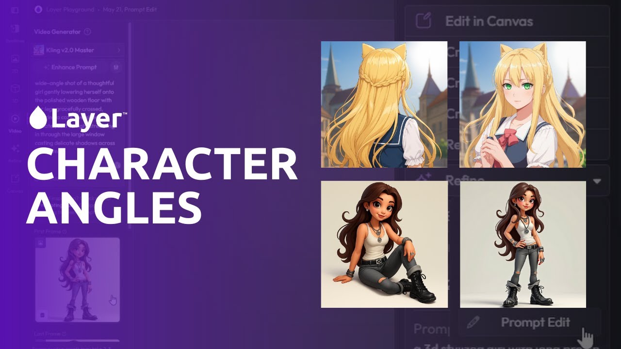 How to create different character angles to guide AI video | Layer ...