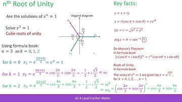A level further maths roots of unity