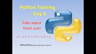 Python Training Day3 | String Operations | Akshay Shinde
