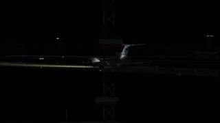 Tupolev 154 Night ILS Landing ULLI - Tower View