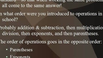 Order of Operations - Part 1