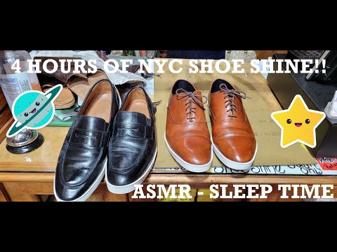NYC Shoe Shine - 4 HOURS OF NYC SHOE SHINE!  ASMR- SLEEP TIME!!