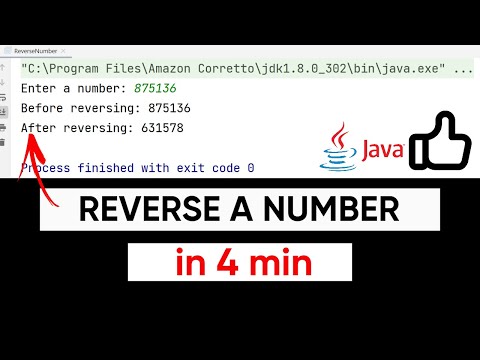 REVERSE a number using JAVA || Practical java programming || Kailash Namata