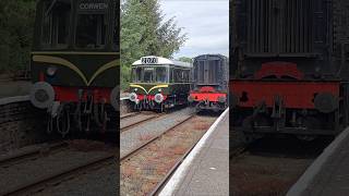 Heritage Railcar Action: M51618 and M56223 Heading Up the Line Past Double Headed Class 08s