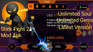 Stick Fight 2 Mod Apk Unlimited Soul & Unlimited Gems Latest Version screenshot 3