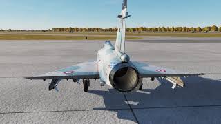 Mirage 2000C Cold Startup Sequence with INS Alignment, Taxi, and Takeoff , DCS