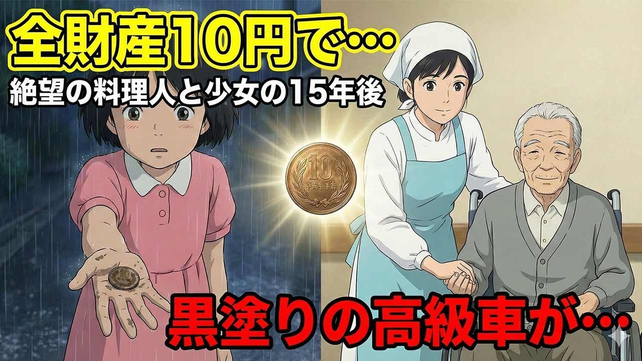 【感動】ホームレスの老人に全財産の10円を渡した少女。15年後、倒産寸前の彼女の前に「伝説の包丁」を握った老人が現れ、世界が震撼する。