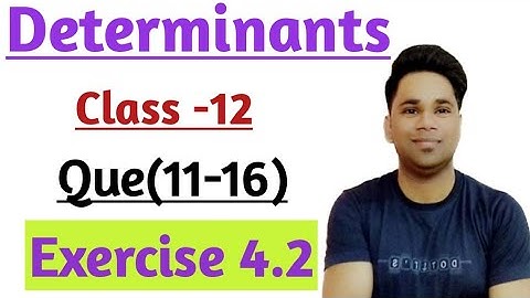 Class 12  Exercise 4.2 || Q(11-16) Exercise 4.2  Determinants ||NCERT Solutions | Ravi Sir |