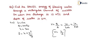 1st Numerical of Specific Energy - Flow through Open Channels - Applied Hydraulics