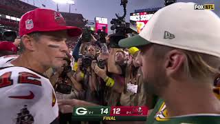 Tom Brady \& Aaron Rodgers meet after the game