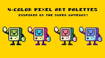 Creating 4-Color Pixel Art Palettes, inspired by the SUPER GAMEBOY!