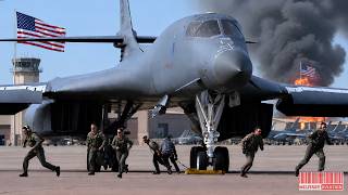 TEHRAN SHOCKED : US Air Force B-1B Lancer Bomber Takes Off at Full Speed
