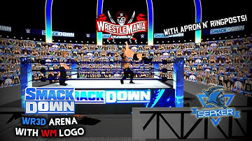 SMACKDOWN THUNDERDOME 2021 WR3D ARENA WITH WRESTLEMANIA LOGO | WR3D REALISTIC ARENA