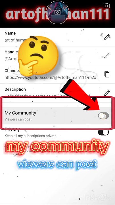 my community in YouTube channel #artofhuman111 #ytstudioes #shortvideos #shortfeed #tech #channel