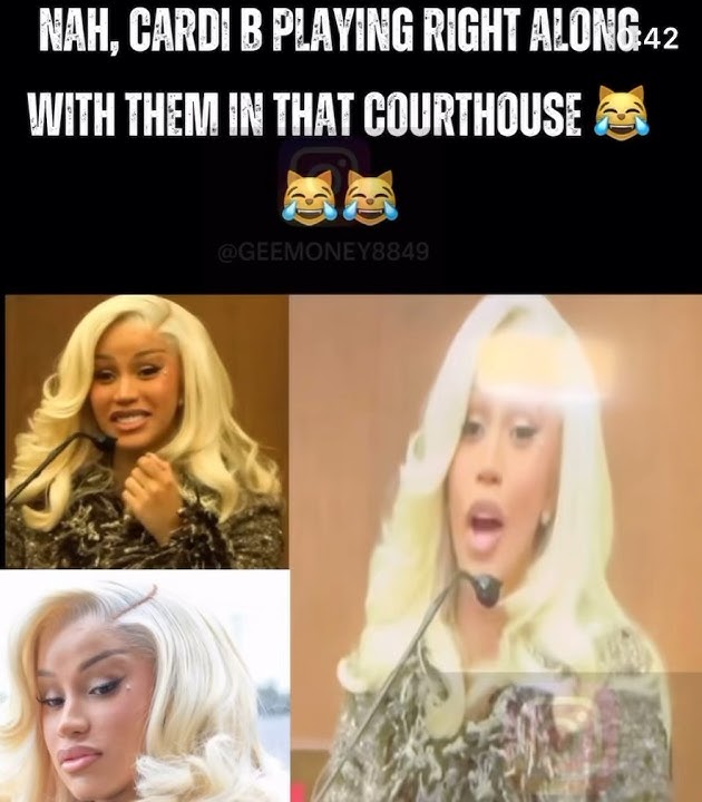 Nah,Cardi B playing right along with them in this courthouse #explore #cardib #shorts #explorepage