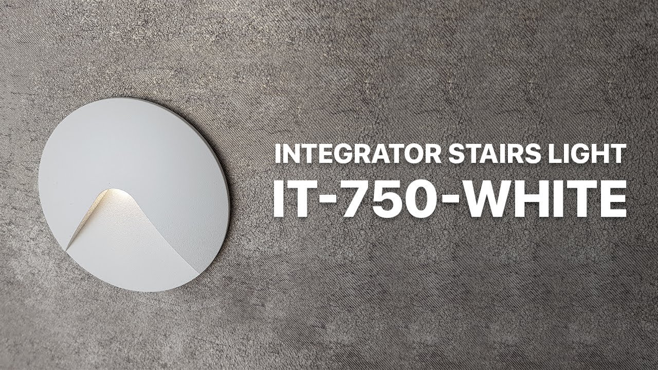 Белый круглый встраиваемый светильник для лестницы Integrator Stairs Light IT-750-White