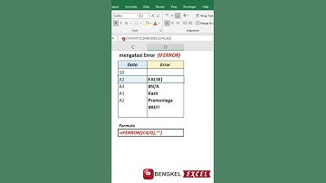 cara mengatasi semua error di excel