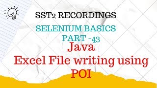 Full SST2||D27||Java||Excel File writing using POI Update