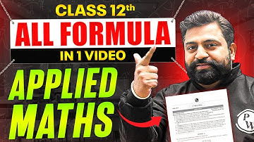 Applied Maths All Formulas in ⿡Video ✔Boards 2025 🔥