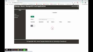 React Django MongoDB CRUD APP