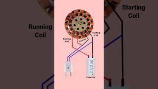 Fan Coil Wiring with Capacitor | Ceiling Fan Wiring Diagram | Fan Capacitor Connection #shorts