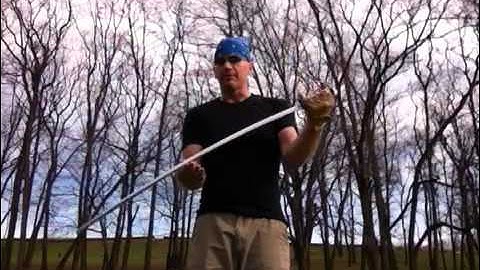 Saber behind-the-back blade double