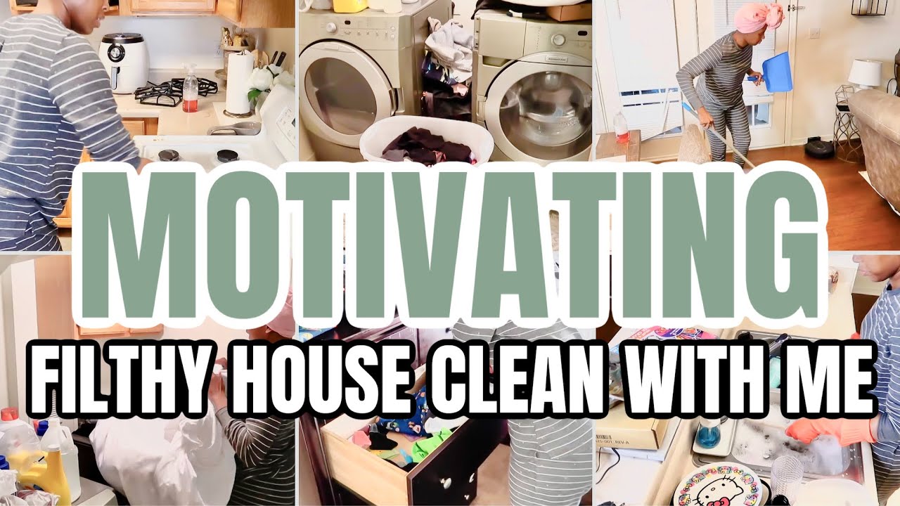 2021 FILTHY HOUSE CLEAN WITH ME EXTREME CLEANING AND LAUNDRY