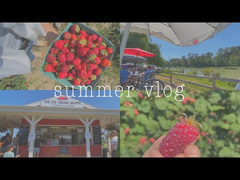 vlog 1 | u-pick berries🍓 ice cream🍦 patio dinner in Ladner | 溫哥華週末日常🇨🇦