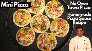 Mini Pizza on Tawa | No Oven Recipe Homemade Tawa Pizza | CDK #450 | Chef Deena's Kitchen