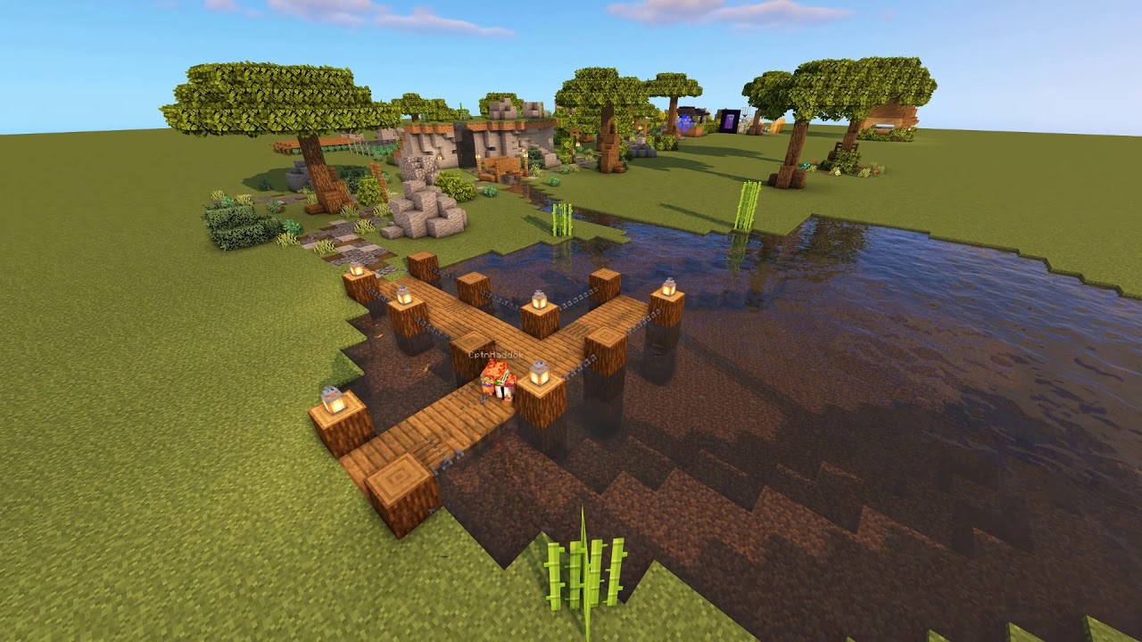 Water walk way/Sand beach/Small bridge Minecraft tutorial - YouTube