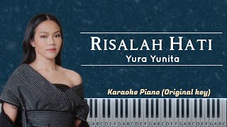 Risalah Hati - Yura Yunita, Dewa 19 | Karaoke Piano (Original Key)