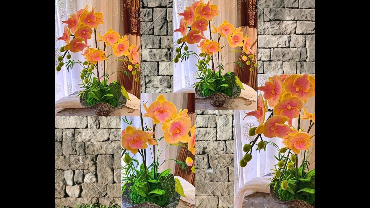 DIY with pipe cleaners:Majestic bamboo, gentle orchids – a symphony of nature 🌿🌺