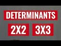 How to compute determinants of 2x2 and 3x3 matrices