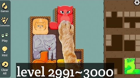 Puzzle Cats - level 2991~3000  Solve 