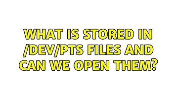 Unix & Linux: What is stored in /dev/pts files and can we open them? (3 Solutions!!)