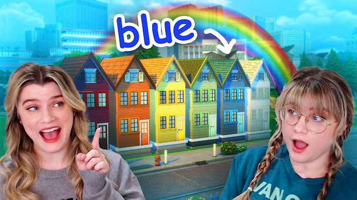 can we build a BLUE townhouse in the sims 4? | rainbow townhouses pt 5