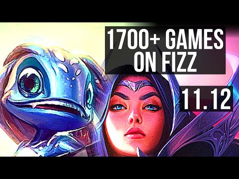 FIZZ vs IRELIA (MID) | 1700+ games, 7 solo kills, 1.2M mastery, 16/3/5, Godlike | KR Master | v11.12