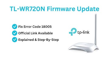 TP-LINK WR720N Firmware Update (Fix Security & Error 18005)