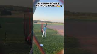 Hitting bombs at practice⚾️🔥💪💣